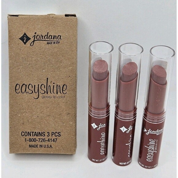 Jordana EasyShine Glossy Lip Color #12 Sugar Cookie Lot Of 3 New In Box - Picture 1 of 4